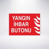 Reysa Tasarım Yangın Ihbar Butonu 21X30 cm Yapışkanlı Levha