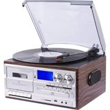 Reytek KN-110 Bluetooth Kumandalı Pikap Cdli Kaset USB Radyo 33-45-78 Plaklar Çalar Özellikli