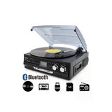 Reytek Kn-37 Bluetoothlu Kumandalı Hoparlörlü Pikap Radyo Kaset Usb Mp3 33-45-78 Plaklar Çalar