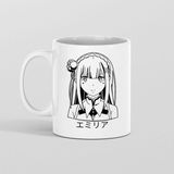 Re:zero Emilia Tasarım Renkli Kupa, Şık ve Günlük Kullanım Için Mükemmel Seçim - Seçenek 1