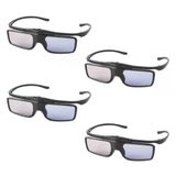 Rf 3D Gözlük, 3D Shutter Gözlük Şarj Edilebilir Rf 3D Tv'ler Ve Projektörler İçin Uygundur Tdg-Bt500a, Ssg-5100Gb, An3dg40, 4'Lü Paket