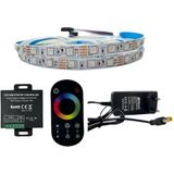 Rf Dokunmatik Kumandalı Rgb Şerit LED Set 5050 Ledli 3çipli 5metre IP20 - 5 m