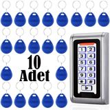 RFID Kartlı Ve Şifreli Geçiş Sistemi-Metal Şifreli Elektronik Kapı Kilidi -10 Adet Tag Göstergeç