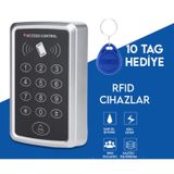 Rfid Şifreli Kapı Kilidi - Kartlı Geçiş Kontrol Sistemi 12-24V