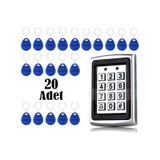 Rfid Şifreli Kapı Kilidi Kartlı Geçiş Metal +20 Ad Manyetik Anaht