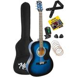 RG-530BL Kaliteli Mavi 40 Inç Akustik Gitar Seti 4/4 Yetişkin