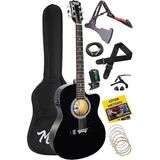 RG-560BK Pack Siyah Elektro Akustik Gitar Full Set Ekolayzerli 40 Inç 4/4 Yetişkin