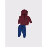 RG Brand Bebek Kışlık Fermuarlı Hırka-Eşofman Takımı - Bordo - 2 - 3 Yaş