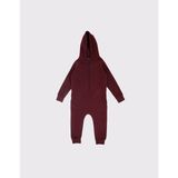 RG Brand Çocuk Unisex Kışlık Kapüşonlu ve Fermuarlı Tulum - 7 - 8 Yaş - Bordo
