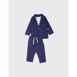 RG Brand Erkek Bebek %100 Keten Kumaş Takım Elbise, 3'lü Takım_RG327 - 2 - 3 Yaş - Regular Fit - Lacivert