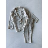 RG Brand Erkek Bebek %100 Keten Kumaş Takım Elbise, 3'lü Takım_RG327 - Taş - 2 Yaş - Regular Fit