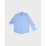 RG Brand Erkek Çocuk %100 Organik Pamuklu, Rahat Kesim, Uzun Kollu Gömlek_RG1567 - Mavi - 8 - 9 Yaş