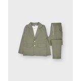 RG Brand Genç Erkek %100 Keten Kumaş Takım Elbise, 3'lü Takım_RG3361 - 12 Yaş - Regular Fit - Haki