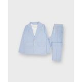 RG Brand Genç Erkek %100 Keten Kumaş Takım Elbise, 3'lü Takım_RG3361 - 14 Yaş - Regular Fit - Mavi