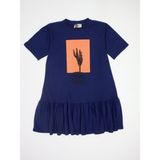 RG Brand Kız Çocuk Çöl Desenli Elbise - 14 - 15 Yaş - Lacivert