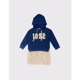 RG Brand Kız Çocuk Kapüşonlu Sweat ve Etek Detaylı Elbise_RG1499 - 6 - 7 Yaş - Lacivert