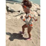 RG Brand UV Korumalı Bebek Fırfırlı Uzun Kollu Mayo – Güneş Korumalı Bebek Mayo_RG337 - Mandalin - 0 - 3 Ay