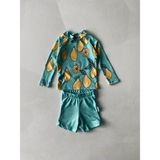 RG Brand UV Korumalı Bebek Uzun Kollu Şort Mayo – Güneş Korumalı Deniz ve Havuz Mayosu - Mavi - 3 - 4 Yaş