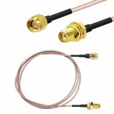 RG316 50cm SMA Erkek Dişi Kablo RF Uzatma Kablosu 50 Ohm 0-6Ghz Koaksiyel Wifi Gsm Gprs Anten Modem Lora Helium Kablosuz Haberleşme