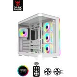 Rgb 7 Fanlı 7X120MM Kumanda + Tuş Rgb Kontrollü Gaming Akvaryum Kasa - Beyaz