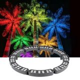 RGB ağaç için dış mekan ışık halkası, LED peyzaj projektörü | IP65 su geçirmez, iyi ısı dağılımı etkisi, genişletilebilir kilitli aydınlatma (DC24V, 9 set)
