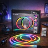 RGB Akıllı Pixel Neon LED Set 5 Metre – 7W USB Girişli, Mobil Uygulama ve Kumanda Kontrollü, Müzik Senkronlu, IP65 Su Geçirmez, Kişiselleştirilebilir Renk Efektli, Oyuncu Odası Dekoratif Aydınlatma