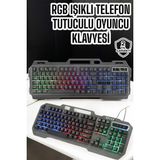 RGB Aydınlatmalı Q Klavye ve Mouse Seti Kablolu Bağlantı ile Ergonomik Tasarım Sunuyor - Çok Renkli