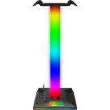 Rgb Gaming Kulaklık Standı LED Aydınlatma USB Type-C Giriş 10 Renk Efekt Şık Çok Fonksiyonlu Tasarım - Renkli