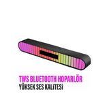 Rgb Işıklı Bluetooth Hoparlör Tws Çift Hoparlör Bağlantı Speaker Kaliteli Ses Bombası 1800 Mah