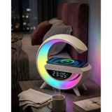 Rgb Işıklı Kablosuz Şarjlı Bluetooth Hoparlör Saat Alarm Özellikli