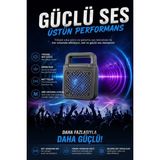 Rgb Işıklı Taşınabilir Bluetooth Hoparlör USB Sd Kart Girişli Wireless Speaker Siyah