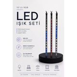 Rgb Led Dış Ve İç Mekan Süsleme Işığı 10 Çubuklu Şerit