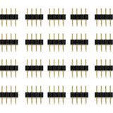 Rgb LED Konnektör 4 Pin Erkek Rgb LED Şerit Birleştirme Ucu Erkek Jumper Iğne Konnektör (Siyah - Çok Renkli