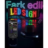 Rgb LED Matrix Panel 60 cm 16X96 Piksel Kayan Yazı ve Animasyon Destekli - SPTROT9762-8882 - Çok Renkli