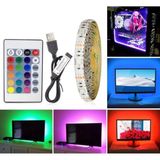 Rgb LED Şerit Aydınlatma Seti, Uzaktan Kumanda, 16 Renk, 3 Metre - Açık Beyaz - Gri