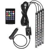 RGB LED Şerit Işık Seti, Uzaktan Kumanda, 4 Parça, Müzik Modu