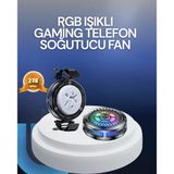 Rgb Led Telefon Soğutucu Fan Yüksek Hızlı Soğutma Oyuncu Cooler Mir01658682