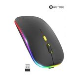 Rgb Ledli Şarj Edilebilir Sessiz Tıklamalı Ergonomik Çift Modlu Kablosuz Bluetooth Mouse