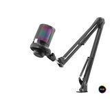 Rgb Mikrofon Seti Ayarlı Masa Kolu Type-C 192Khz 24Bit - Siyah Me6s35b