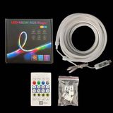 RGB Neon LED Şerit 3 Metre, Sese Duyarlı, Uzaktan Kumandalı | Uygulama Kontrolü, Renk Değiştirme, USB Bağlantılı, Parti & Dekorasyon, RGB-IC Teknolojisi