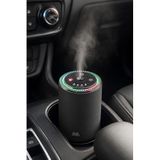 RGB Otomatik Buharlı Araç Parfümü Aromalı Koku Difüzörü Şarjlı 1000mAh Hava Nemlendirici Siyah