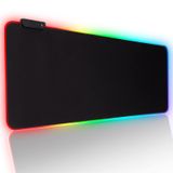RGB oyun fare altlığı, oyuncu için ekstra büyük oyun fare altlığı, 14 aydınlatma modlu bilgisayar klavyesi matı, PC oyuncuları/dizüstü bilgisayar oyunları/ofis için su geçirmez masa pedi