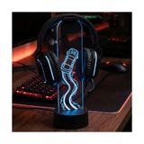 RGB Renk Değiştiren Araba Drift Temalı Masaüstü Dekoratif Kulaklık Tutucu Stand