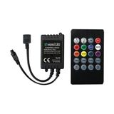 Rgb Şerit LED Kontrol Cihazları - Bluetooth, Sese ve Müziğe Duyarlı, 24 Tuşlu - 6 Amper, 10 Me - Standart