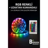 Rgb Şerit Led Set 5 Metre, Kumanda ,Adaptör