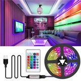 Rgb Tv Televziyon Arkası Led Şerit Set 3M Aydınlatma Ct-4566 Işık Uzaktan Kumandalı Usb Girişli