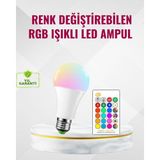 Rgb Uzaktan Kumandalı LED Ampul 16 Renk Dekoratif Aydınlatma - 1 - 10 W
