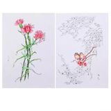 RGBMIX 20 Yaprak Çiçek Suluboya Kağıt Pedi 15x10 '' Suluboya Kağıdı Boyama Kitabı Sanat Su Boyama Pedi Boya Stres Giderici Boyama Pedi Sanat Boyama Malzemeleri Yeni Başlayanlar için İdeal
