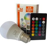Rgb+W LED Ampul, 9W Renk Değiştirme Özellikli, E27 Duylu Uzaktan Kumandalı Dekoratif Aydınlatma - Altın