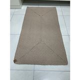RGS Handmade Petek Hasır Jut Bej Örgü Halı ve Kilim 80 x 300 cm